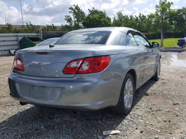 1C3LC65M68N124988 - 2008 CHRYSLER SEBRING LI BLUE photo 4