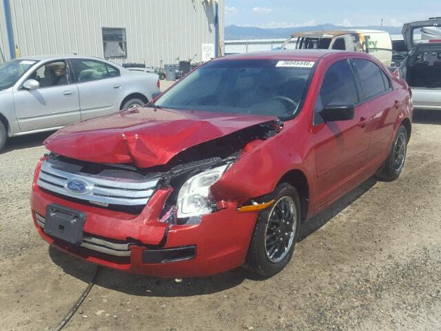 3FAHP06Z28R129170 - 2008 FORD FUSION S RED photo 2