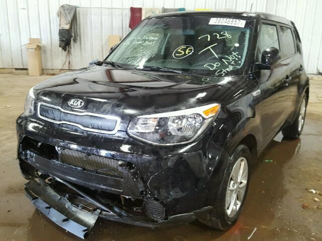 KNDJN2A27F7202674 - 2015 KIA SOUL BLACK photo 2