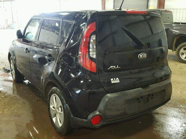 KNDJN2A27F7202674 - 2015 KIA SOUL BLACK photo 3