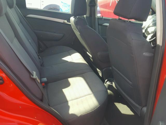 KL1TD5DE8AB100946 - 2010 CHEVROLET AVEO LS RED photo 6