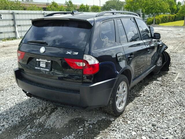 WBXPA73465WC50632 - 2005 BMW X3 BLACK photo 4