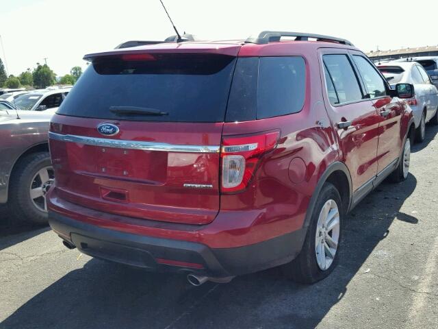 1FM5K7B84FGA03071 - 2015 FORD EXPLORER RED photo 4