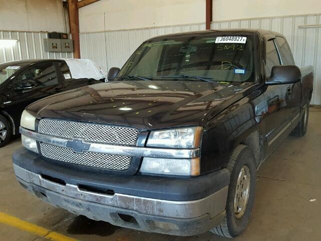 2GCEC19V241125092 - 2004 CHEVROLET SILVERADO BLACK photo 2