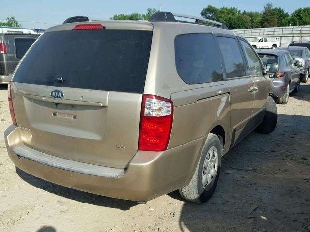 KNDMB233086218462 - 2008 KIA SEDONA EX GOLD photo 4