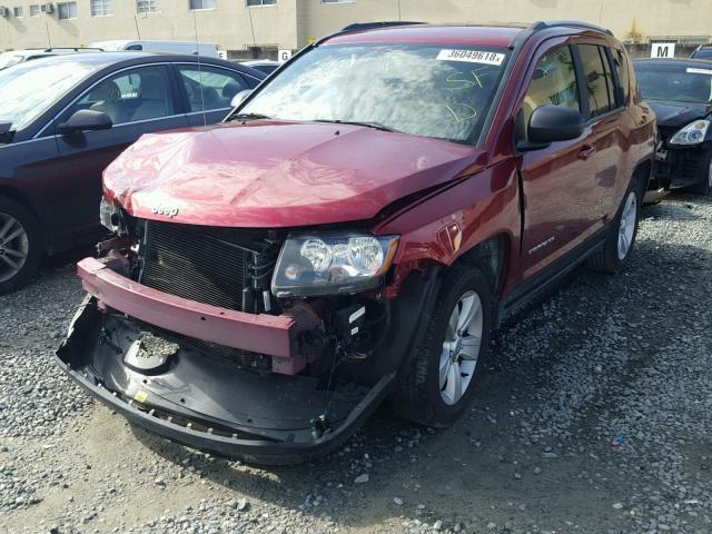1C4NJCBA1HD123501 - 2017 JEEP COMPASS SP RED photo 2