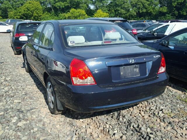 KMHDN46D16U220393 - 2006 HYUNDAI ELANTRA GL BLUE photo 3