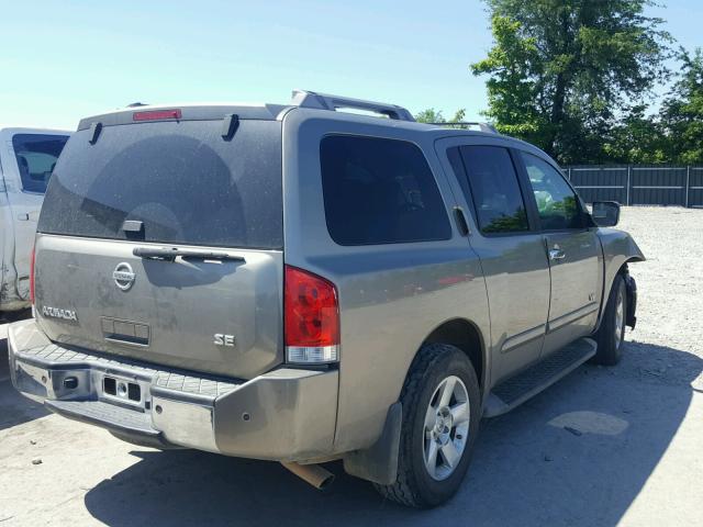 5N1AA08A87N724901 - 2007 NISSAN ARMADA SE BROWN photo 4