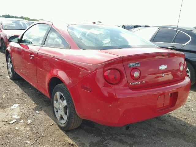 1G1AK18F187347278 - 2008 CHEVROLET COBALT LS RED photo 3