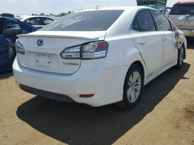 JTHBB1BA0B2044746 - 2011 LEXUS HS 250H WHITE photo 4