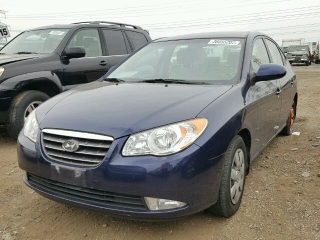 KMHDU46D78U576904 - 2008 HYUNDAI ELANTRA GL BLUE photo 2