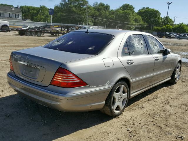 WDBNG70J23A374027 - 2003 MERCEDES-BENZ S 430 GRAY photo 4