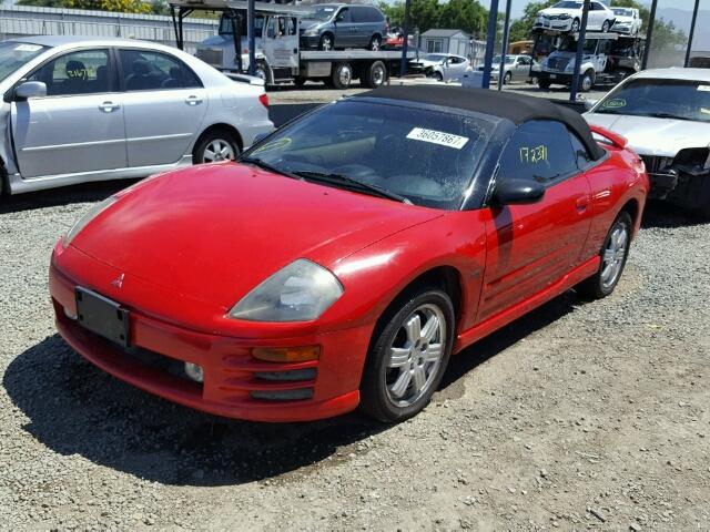 4A3AE85H61E107039 - 2001 MITSUBISHI ECLIPSE SP RED photo 2