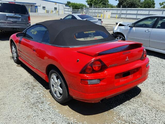 4A3AE85H61E107039 - 2001 MITSUBISHI ECLIPSE SP RED photo 3