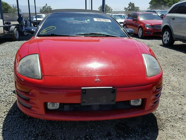 4A3AE85H61E107039 - 2001 MITSUBISHI ECLIPSE SP RED photo 9