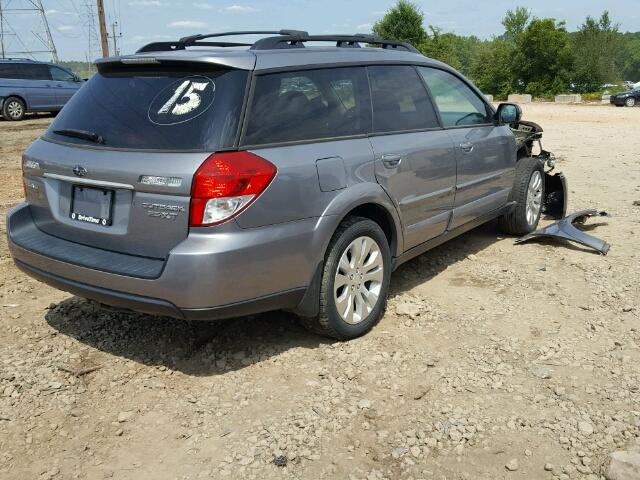 4S4BP63C694323192 - 2009 SUBARU OUTBACK GRAY photo 4