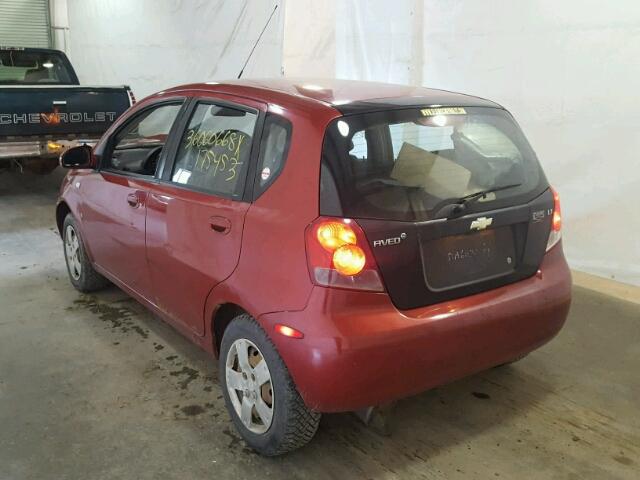 KL1TD66658B081004 - 2008 CHEVROLET AVEO BASE Qırmızı foto 3