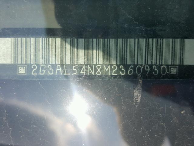 2G3AL54N8M2360930 - 1991 OLDSMOBILE CUTLASS CI BURGUNDY photo 10