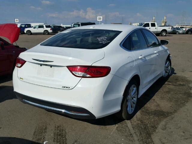 1C3CCCAB4FN674738 - 2015 CHRYSLER 200 LIMITE WHITE photo 4