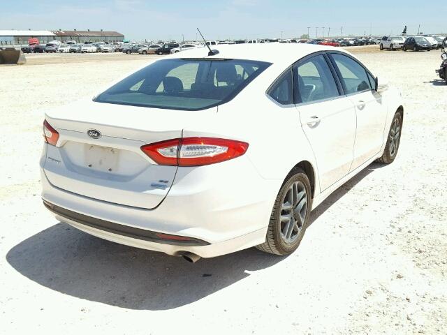 3FA6P0HD7ER377113 - 2014 FORD FUSION SE WHITE photo 4