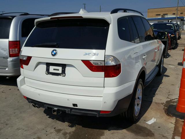 WBXPC9C49AWJ38758 - 2010 BMW X3 XDRIVE3 WHITE photo 4