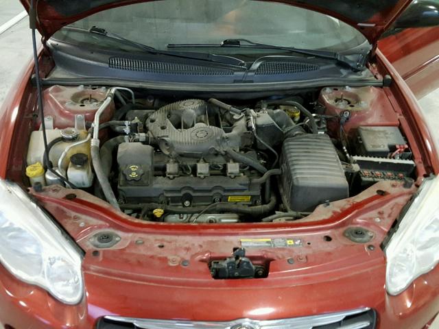 1C3EL75R15N688215 - 2005 CHRYSLER SEBRING GT RED photo 7