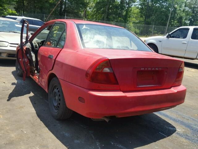 JA3AY26C81U008933 - 2001 MITSUBISHI MIRAGE ES RED photo 3