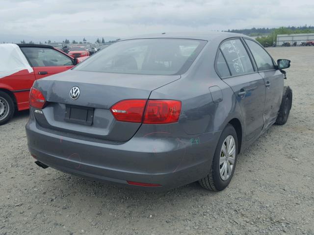 3VW2K7AJ9EM249126 - 2014 VOLKSWAGEN JETTA BASE 灰色 照片 4