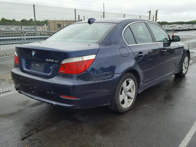 WBANV13578CZ55938 - 2008 BMW 528 XI BLUE photo 4