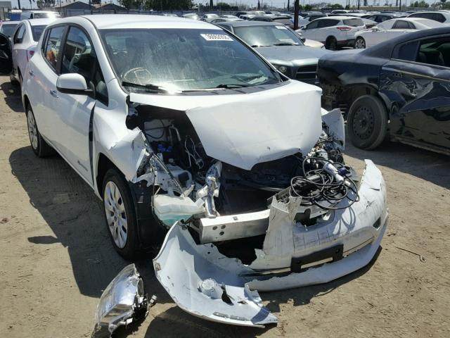 1N4AZ0CP2FC319271 - 2015 NISSAN LEAF S WHITE photo 1