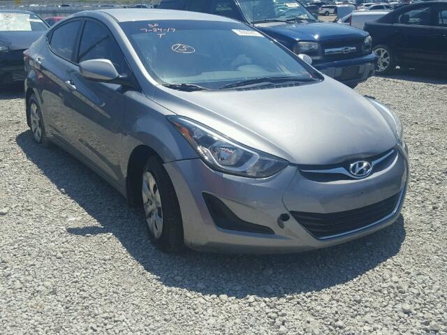 KMHDH4AE7GU504782 - 2016 HYUNDAI ELANTRA SE GRAY photo 1