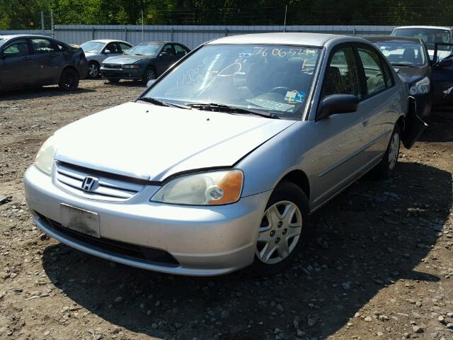 2HGES15583H612636 - 2003 HONDA CIVIC LX SILVER photo 2