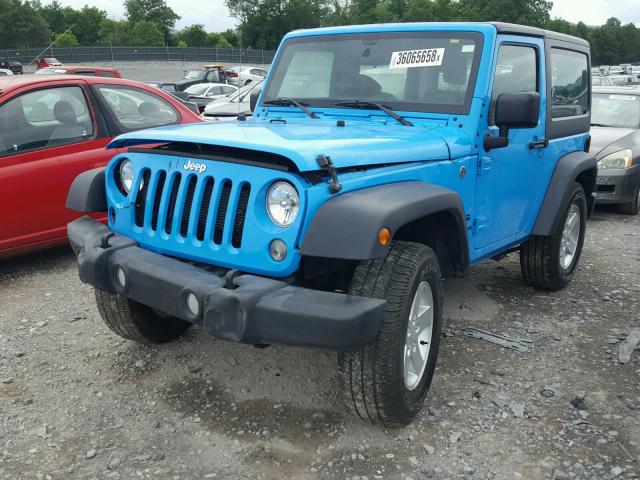 1C4AJWAG4HL678826 - 2017 JEEP WRANGLER S BLUE photo 2