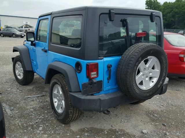 1C4AJWAG4HL678826 - 2017 JEEP WRANGLER S BLUE photo 3