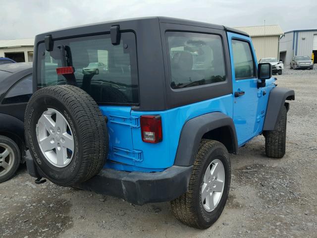 1C4AJWAG4HL678826 - 2017 JEEP WRANGLER S BLUE photo 4