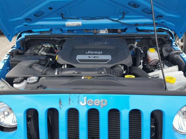 1C4AJWAG4HL678826 - 2017 JEEP WRANGLER S BLUE photo 7