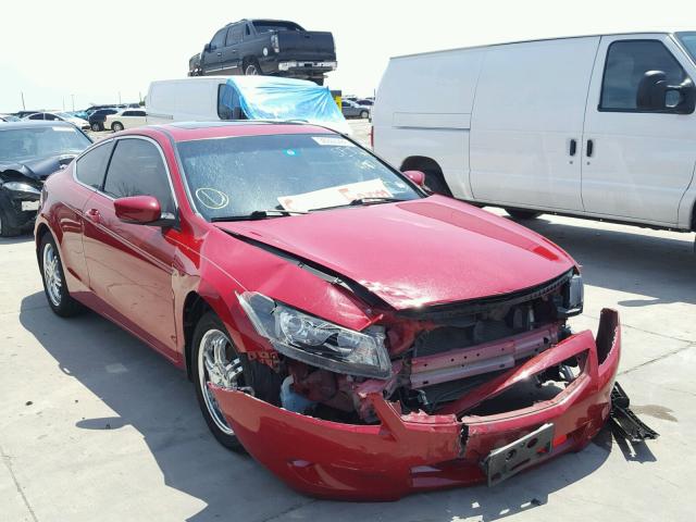 1HGCS12868A012063 - 2008 HONDA ACCORD EXL RED photo 1