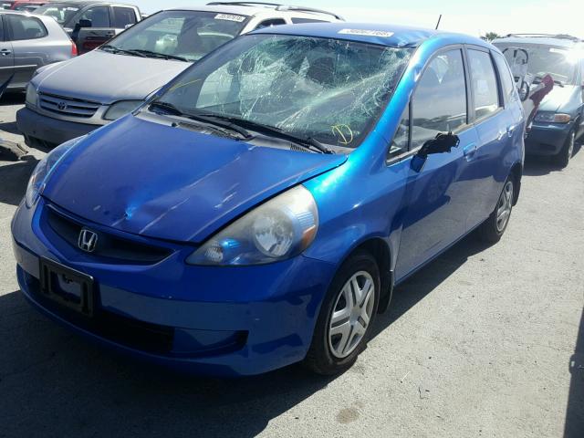 JHMGD37407S037172 - 2007 HONDA FIT BLUE photo 2