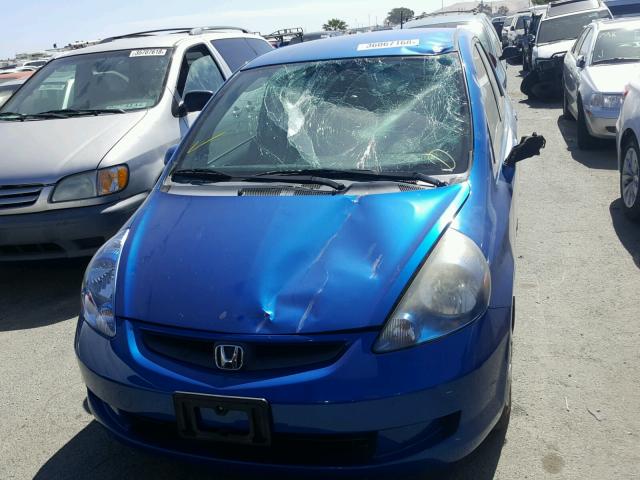 JHMGD37407S037172 - 2007 HONDA FIT BLUE photo 9