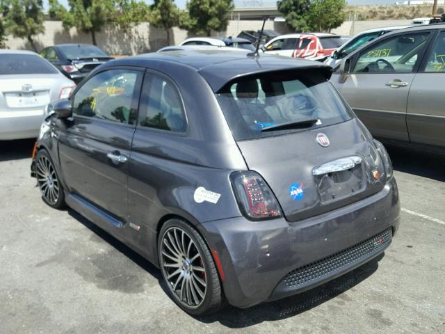 3C3CFFGE5ET175908 - 2014 FIAT 500 ELECTR CHARCOAL photo 3