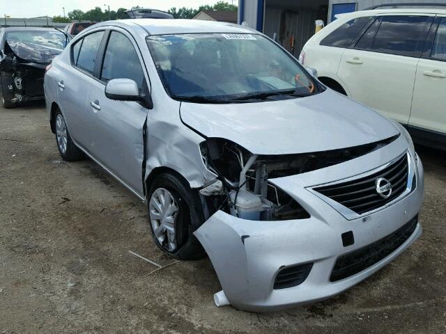 3N1CN7AP4CL909324 - 2012 NISSAN VERSA SILVER photo 1