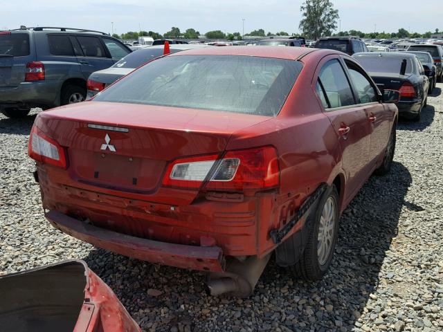 4A32B2FF9CE023291 - 2012 MITSUBISHI GALANT FE RED photo 4