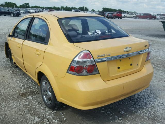 KL1TD56687B148297 - 2007 CHEVROLET AVEO BASE Сары фото 3