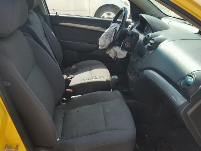 KL1TD56687B148297 - 2007 CHEVROLET AVEO BASE Сары фото 5