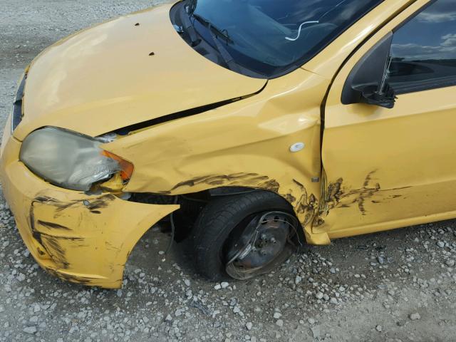 KL1TD56687B148297 - 2007 CHEVROLET AVEO BASE Сары фото 9