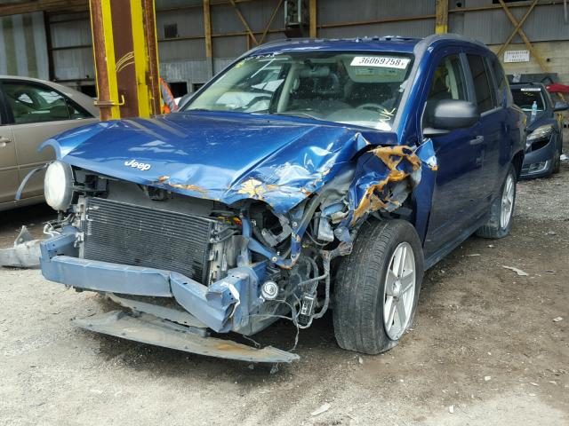 1J4FT47B39D114588 - 2009 JEEP COMPASS SP BLUE photo 2