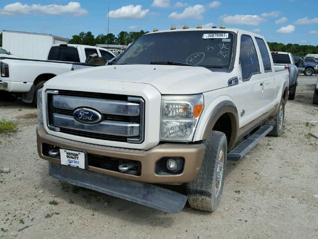 1FT7W2BT3BEA72798 - 2011 FORD F250 SUPER WHITE photo 2