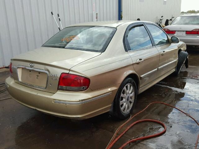 KMHWF35H03A772713 - 2003 HYUNDAI SONATA GLS GOLD photo 4