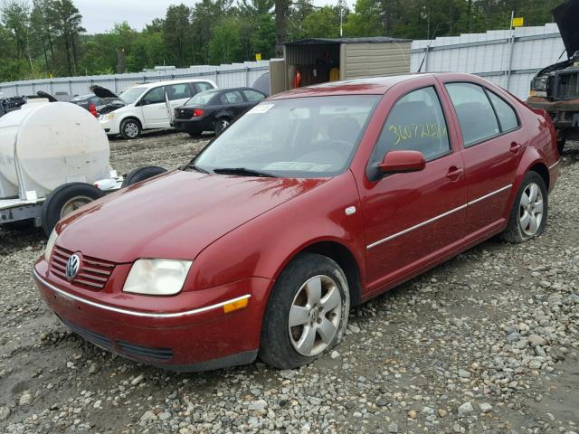 3VWSE69M64M021809 - 2004 VOLKSWAGEN JETTA GLS RED photo 2