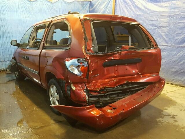 1D4GP24R87B152706 - 2007 DODGE GRAND CARA RED photo 3